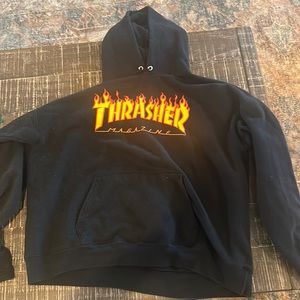Thrasher Hoodie Black Size Large